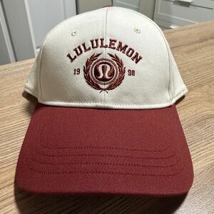 Lululemon Athletica Cream and Red Hat